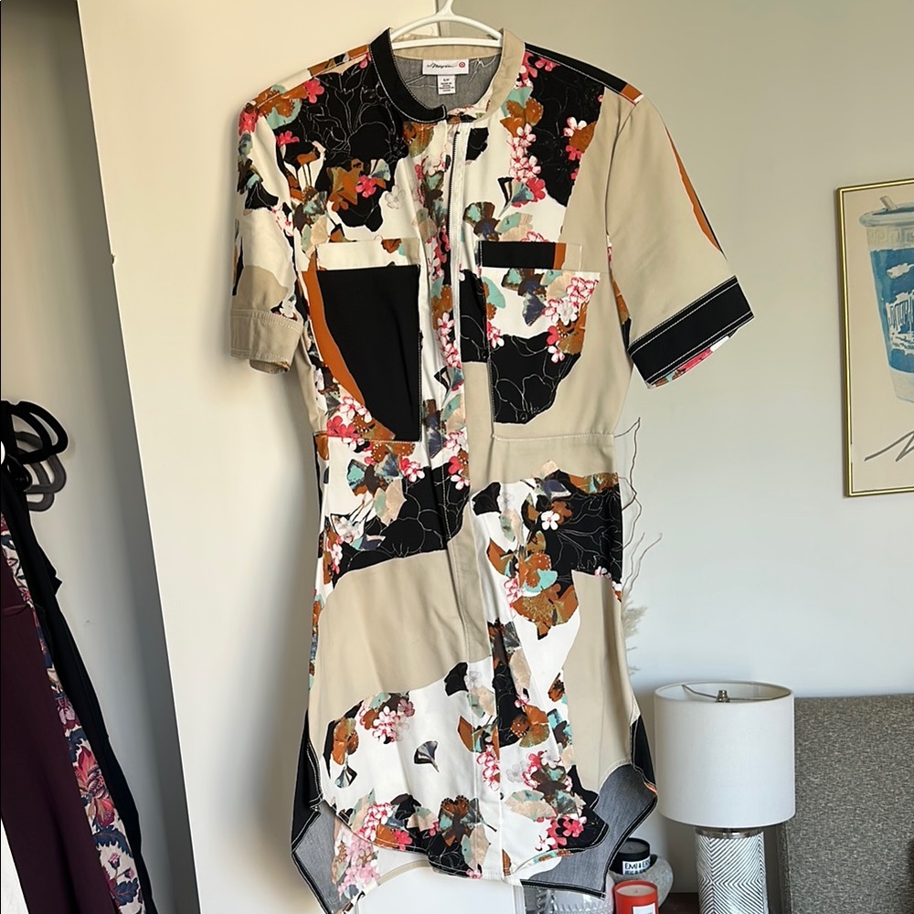 3.1 Phillip Lim for Target Cream Tan Asymmetrical Shirt Dress